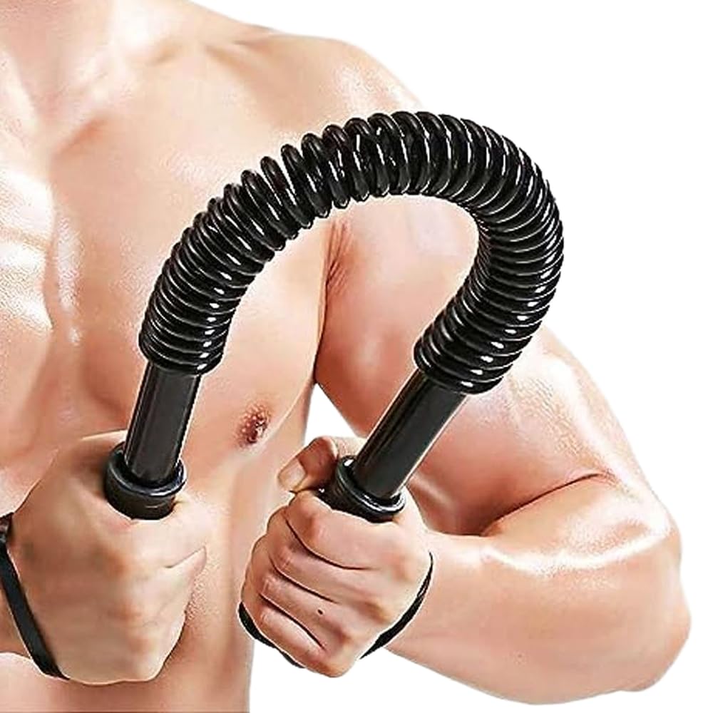 Dinetic 20kg Power Twister Upper Body Exerciser Shoulder,Bicep and Arm Strengthening011 Hand Grip/Fitness Grip (Black)-picture-15