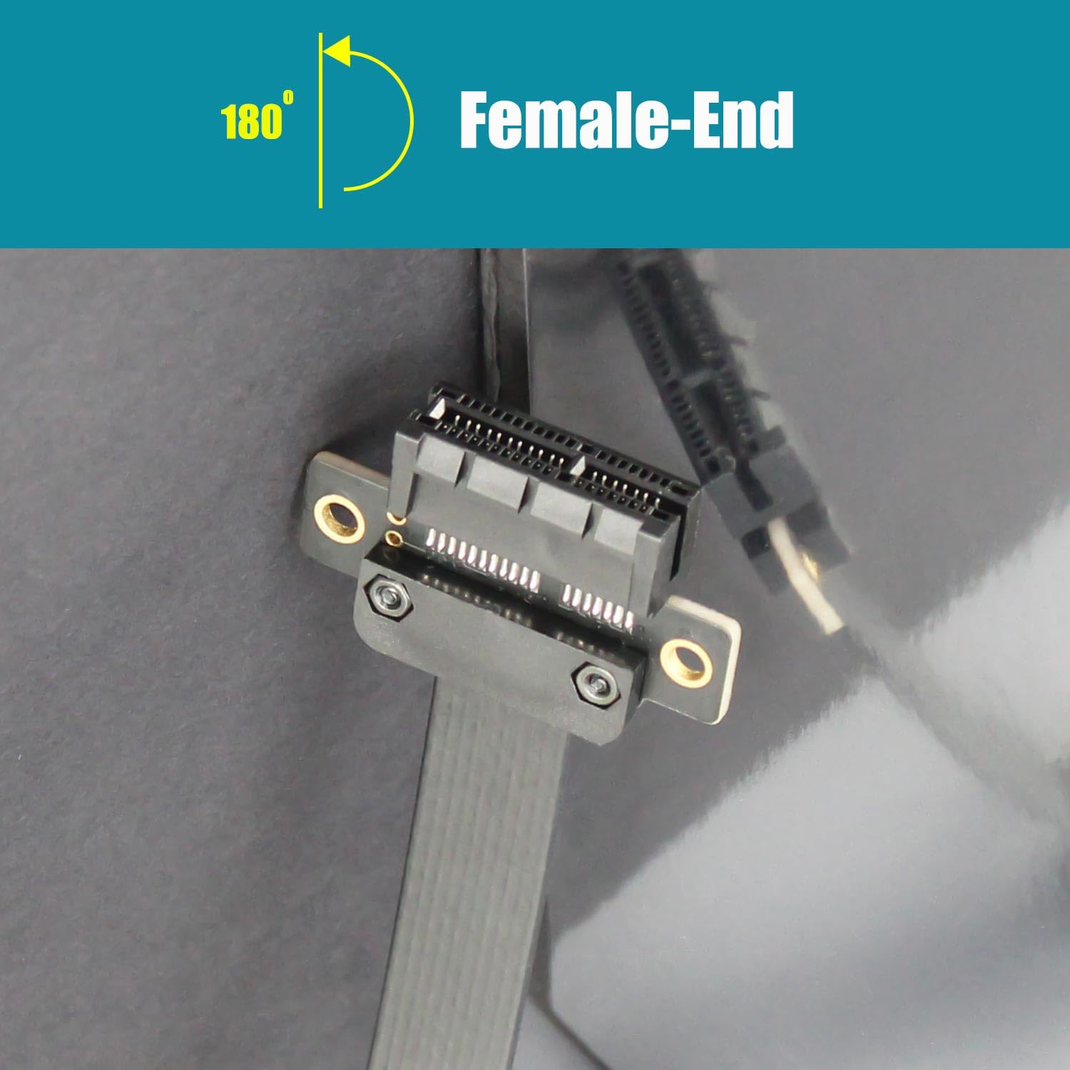 GLOTRENDS 200mm PCIe 3.0 X1 Riser Cable pour M.2, WiFi, Firewire, USB, cartes son, etc.