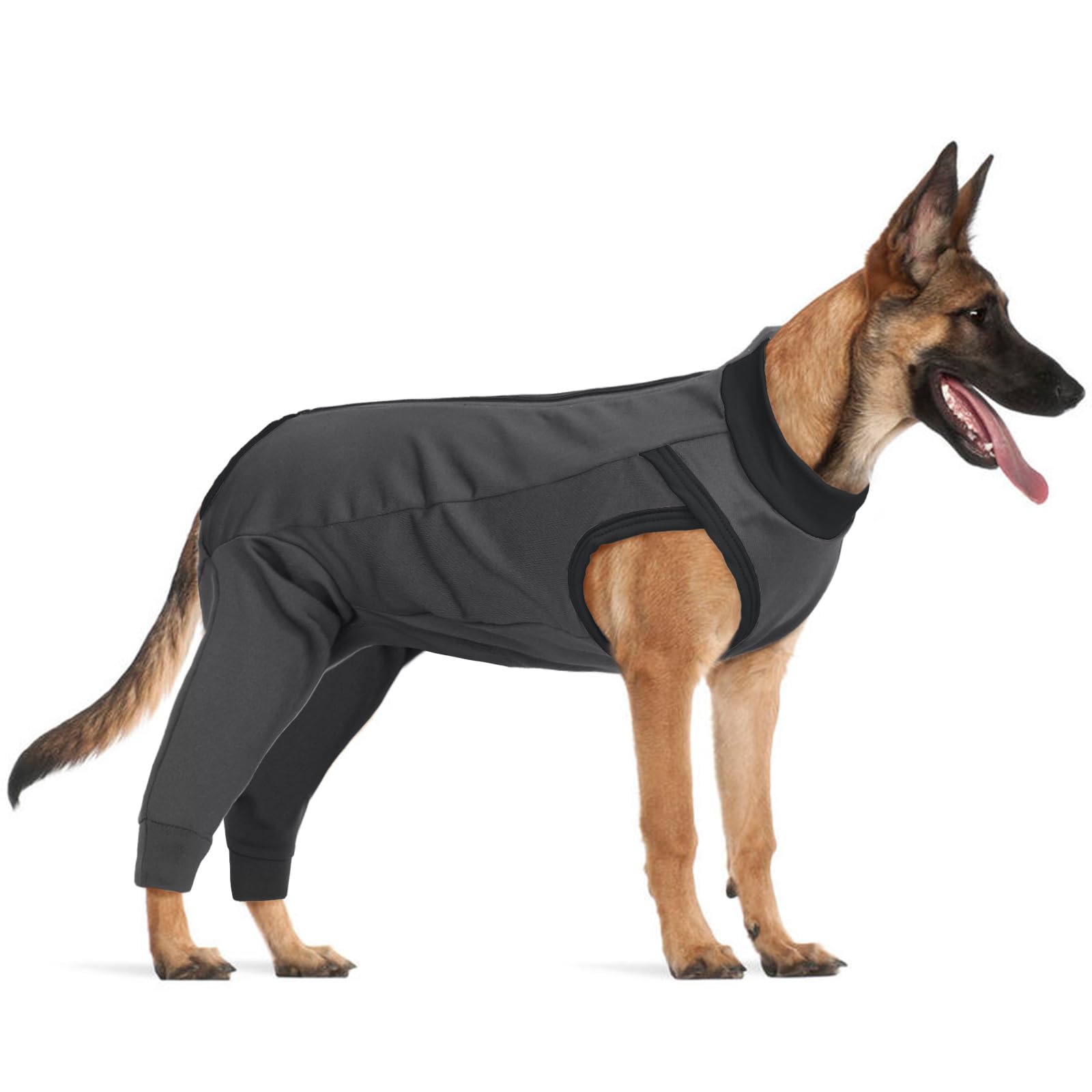 LelePet Dog Recovery Suit for Rear Legs to Stop Licking Hind Legs Abdomen Wounds, Dog Onesie for Surgery Female Male,Dog Pants to Prevent Licking for
