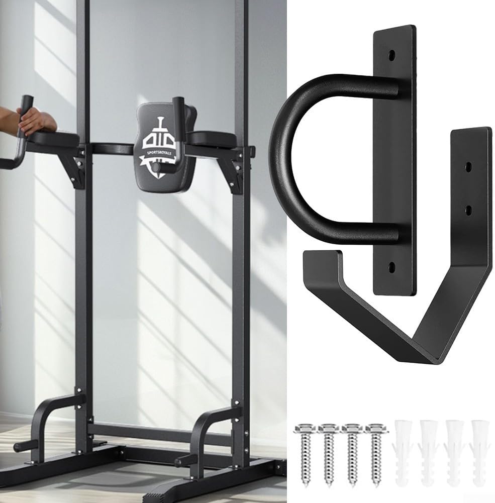 Wall Anchor Kit Made Of Heavy Duty Steel With Fitness Rope Organiser For Secure Battle Rope Mounting, Suitable For Yoga Swings And Boxing Punching Bag Installation