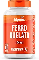 Ferro Quelato Bisglicinato 34mg, Bigens, 60 comprimidos (Unidade)