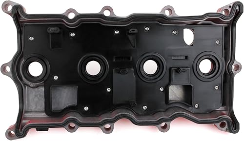 Miniatura 7 de MILIPARTS Tapa de válvula de aluminio con pernos de junta Tapa de filtro de aceite compatible con Nissan Altima Sentra SE-R 2007-2013 2.5L reemplaza