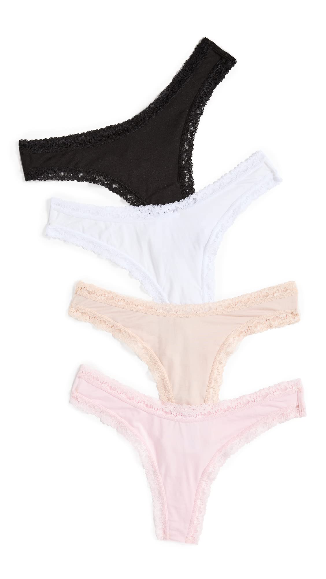 Stripe Stare Womens Basics Thong 4 Pack Box