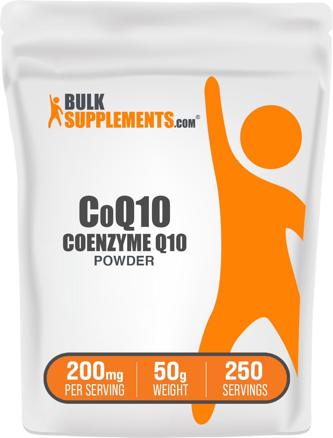 BulkSupplements.com Coenzyme Q10 Powder - Coenzyme Q10 200mg Supplement, Nutritional Supplement - Gluten Free, 200mg per Serving, 50g (1.8 oz) (Pack of 1) 1.76 Ounce (Pack of 1)