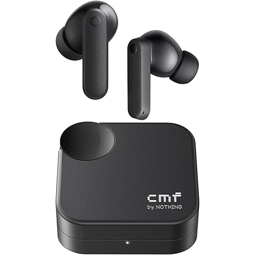 CMF Buds 2a Wireless Earbuds 2025 New Active Noise Cancelling 42dB Hybrid ANC Bluetooth Headphones, 12.4mm Dynamic Driver for Big Bass, 4 Mic Clear Calls, Sport Ear Buds for iPhone, Android, Dark Grey