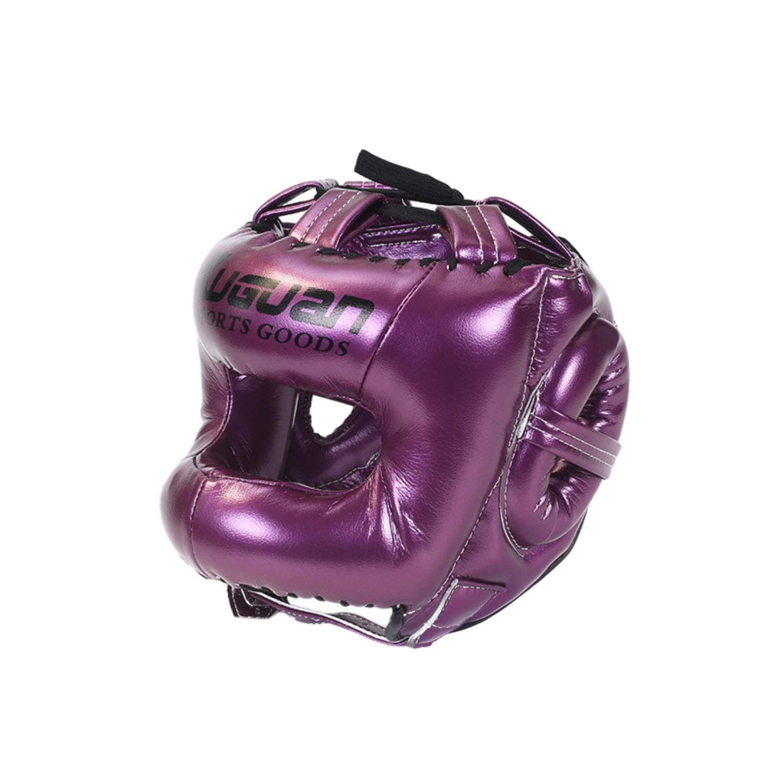 Copricapo da boxe, regolabile, imbottito, protezione per la testa, per karate, grappling, S, bianco