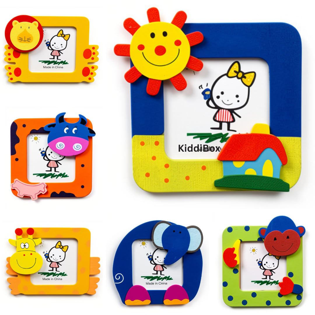 Cartoon Design Wood Photo Frame For Children Birthday Party Return Gift | Birthday Return Gifts For Kids (Pack Of 12)-image-8