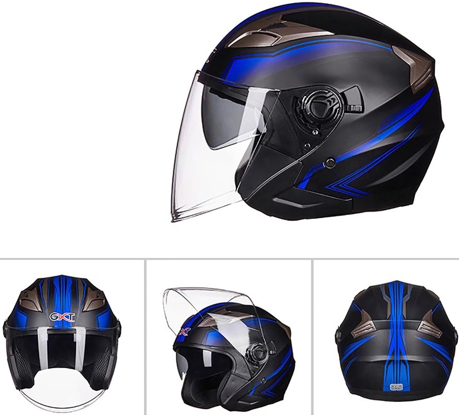 Amazon.co.jp: オープンフェイスオートバイジェットヘルメット