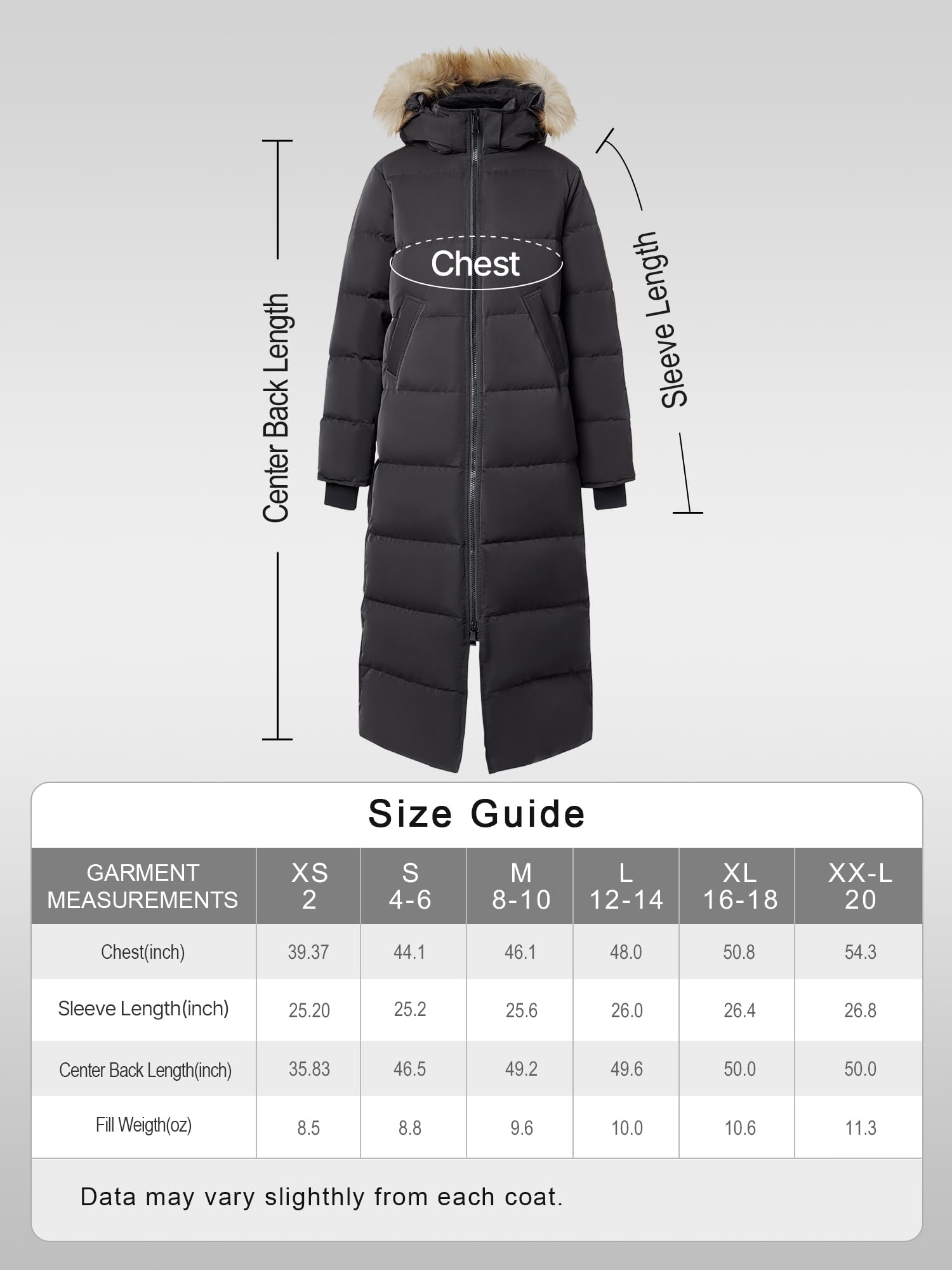 Fitouch Waukee Chaqueta Parka con Abrigo Largo de Plumón para Mujer | 700+ Potencia de Relleno | Longitud Total
