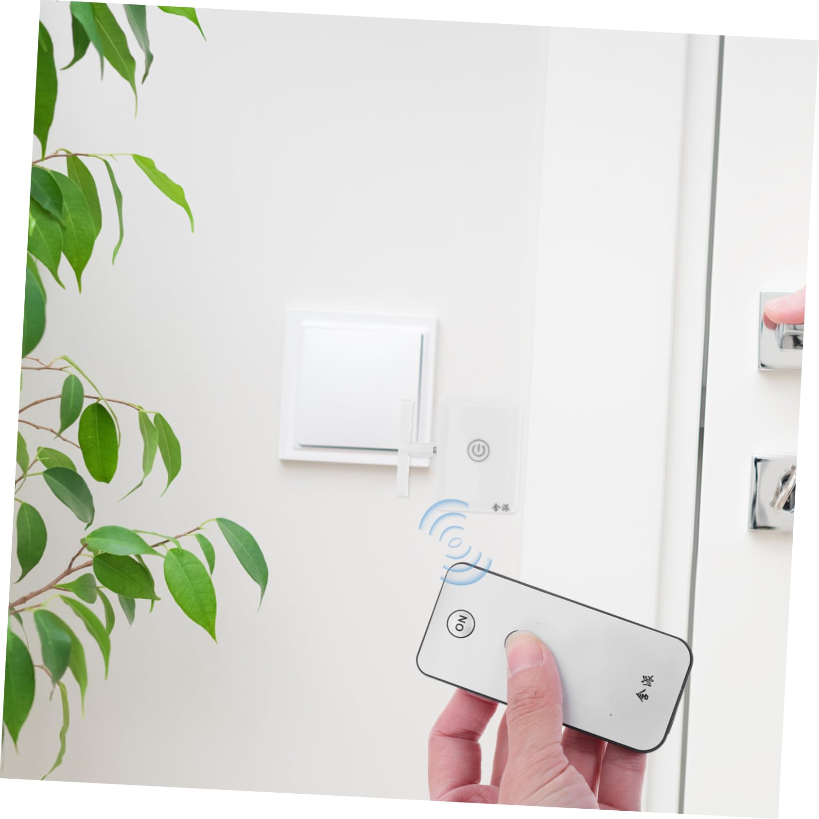 NUOBESTY Interruptor Inalámbrico 12v, Pulsador de Botón Perezoso con Control Táctil y Control Remoto, sin Cableado, para Lámparas y Luces, 2 Juegos