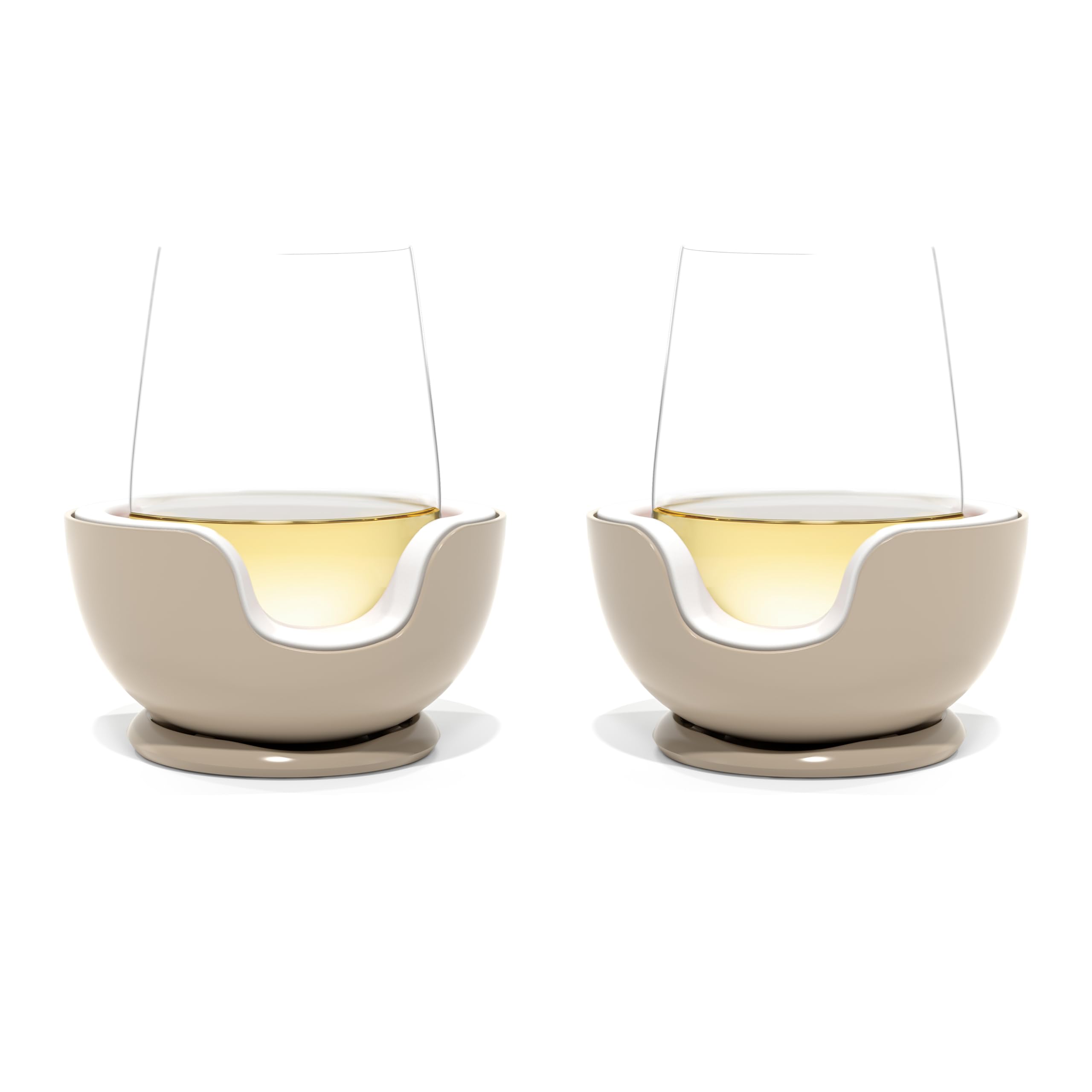 Amazon.com: VoChill Stemless Wine Glass Chiller | Keep the Chill In Your  Glass | Made In USA | Separable & Refreezable Chill Cradle | Actively  Chills Stemless Glassware | Sand, Pair Stemless: Home & Kitchen