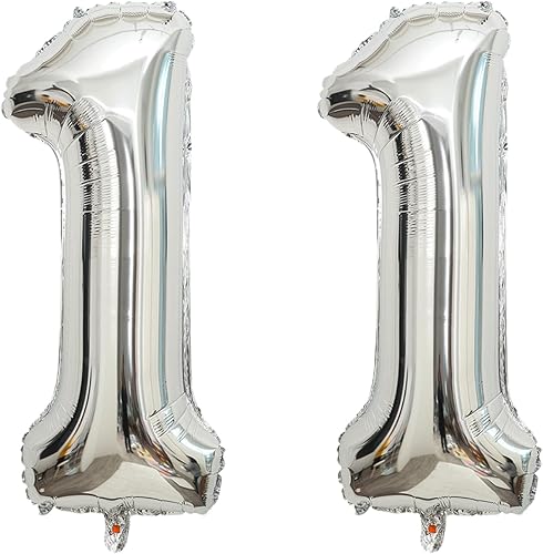 Globos digitales del número 11 de 32 pulgadas, globos del alfabeto del número 11, globos de helio, globos grandes para suministros de fiesta de