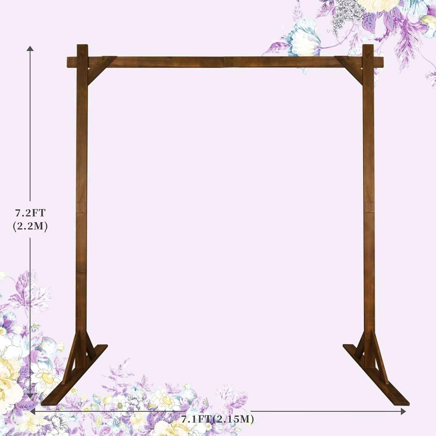 Hochzeitsbogen aus Holz für Innen- und Außenbereich, Hochzeiten, Partys und Gartendekorationen, perfekt für Jubiläums- und Brautparty-Dekorationen, 220 x 215 cm