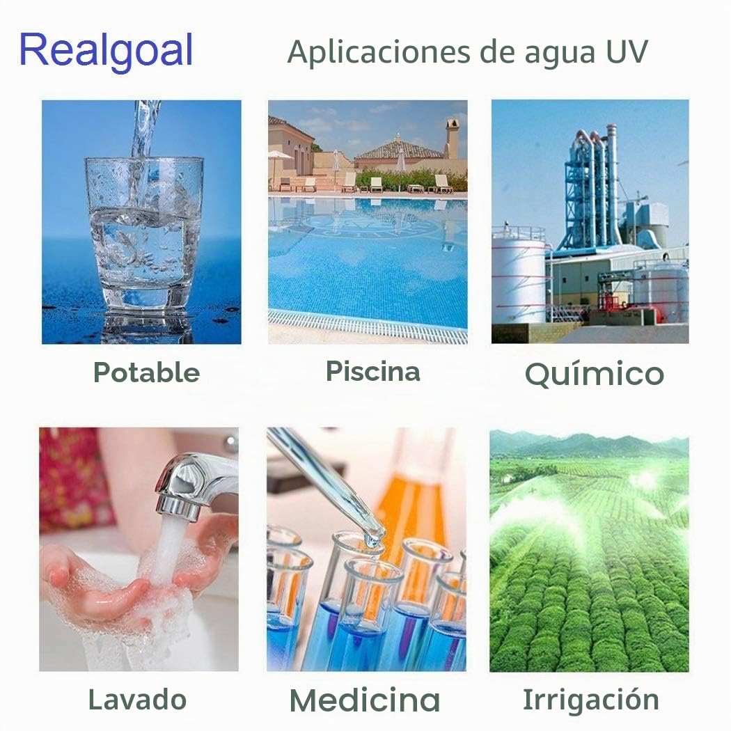 Filtro de agua UV 12 GPM, purificador de agua de 55 W, con 2 FILTRO-UV adicionales, filtro de agua UV para purificacion de toda la casa