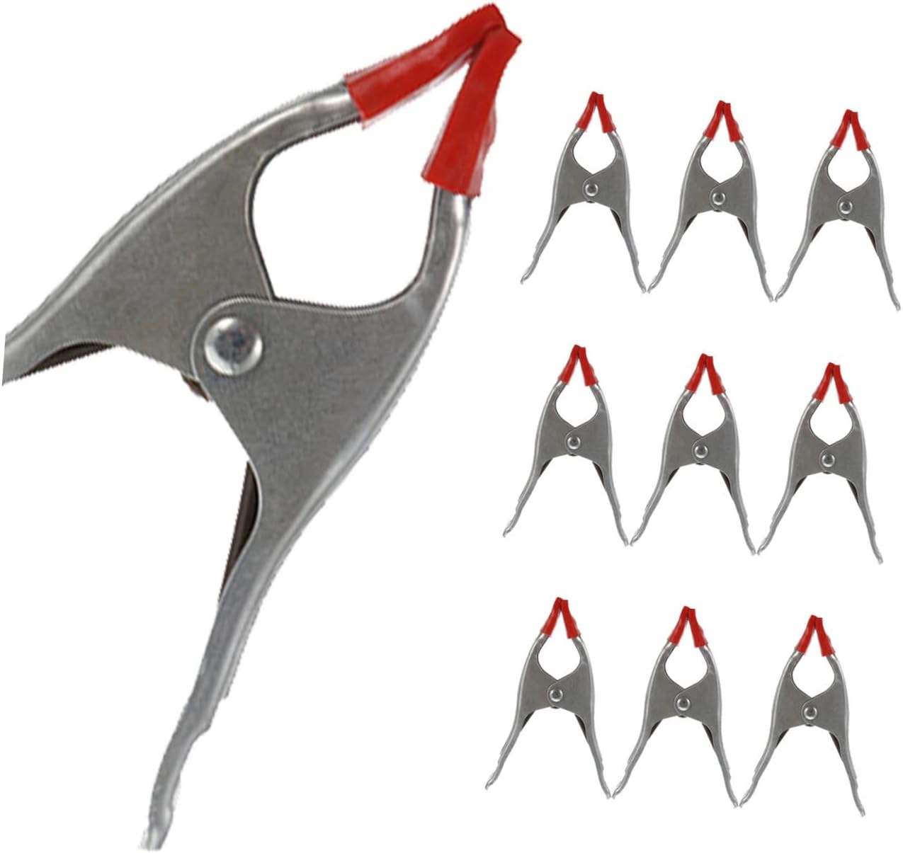 GLEAVI 10pcs Heavy Duty A-shaped Spring Clamps Iron Carpentry Clips Thickened 6-inch Woodworking Clamps for Bench and Stone Fixing Tools