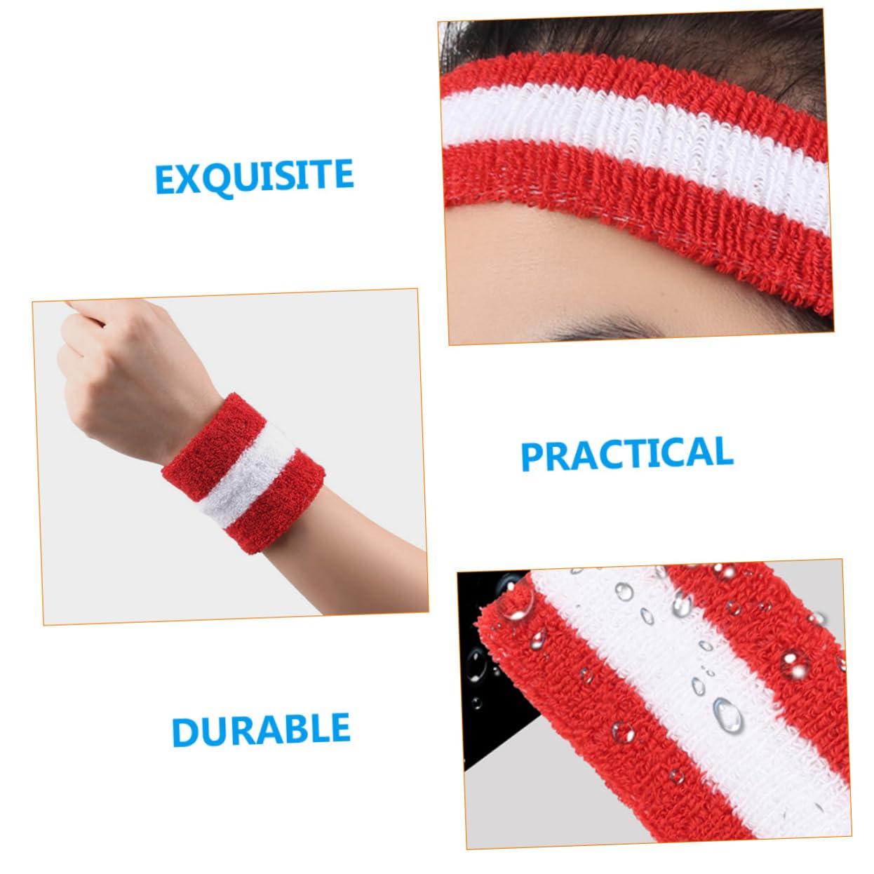 HANABASS Braccialetto per fascia sportiva attrezzatura sport bandana fasce per il sudore da polso per le donne cinturini da polso da palestra per uomo Polsino sport da polso cotone