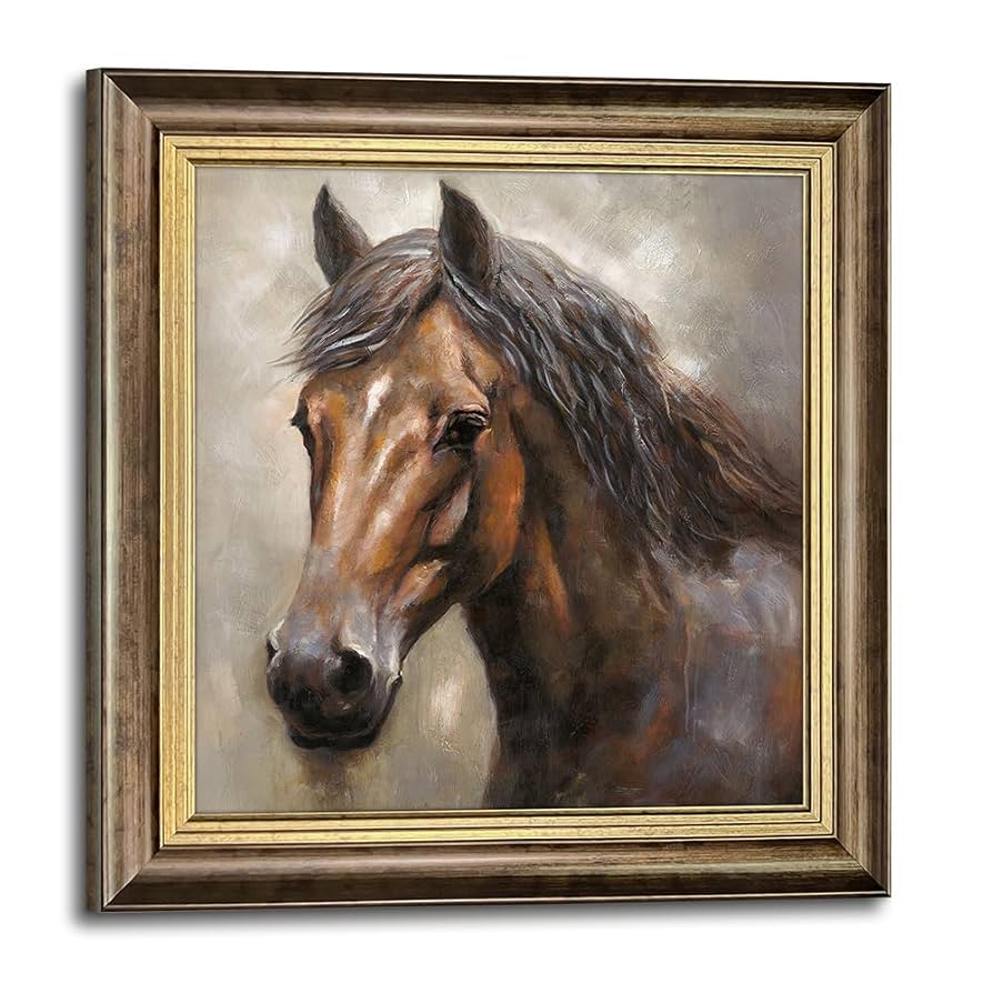 No.240フレーム付きキャンバスアート　オシャレ絵画　馬の絵画　白馬 No.240フレーム付きキャンバスアート オシャレ絵画 馬の絵画 白馬