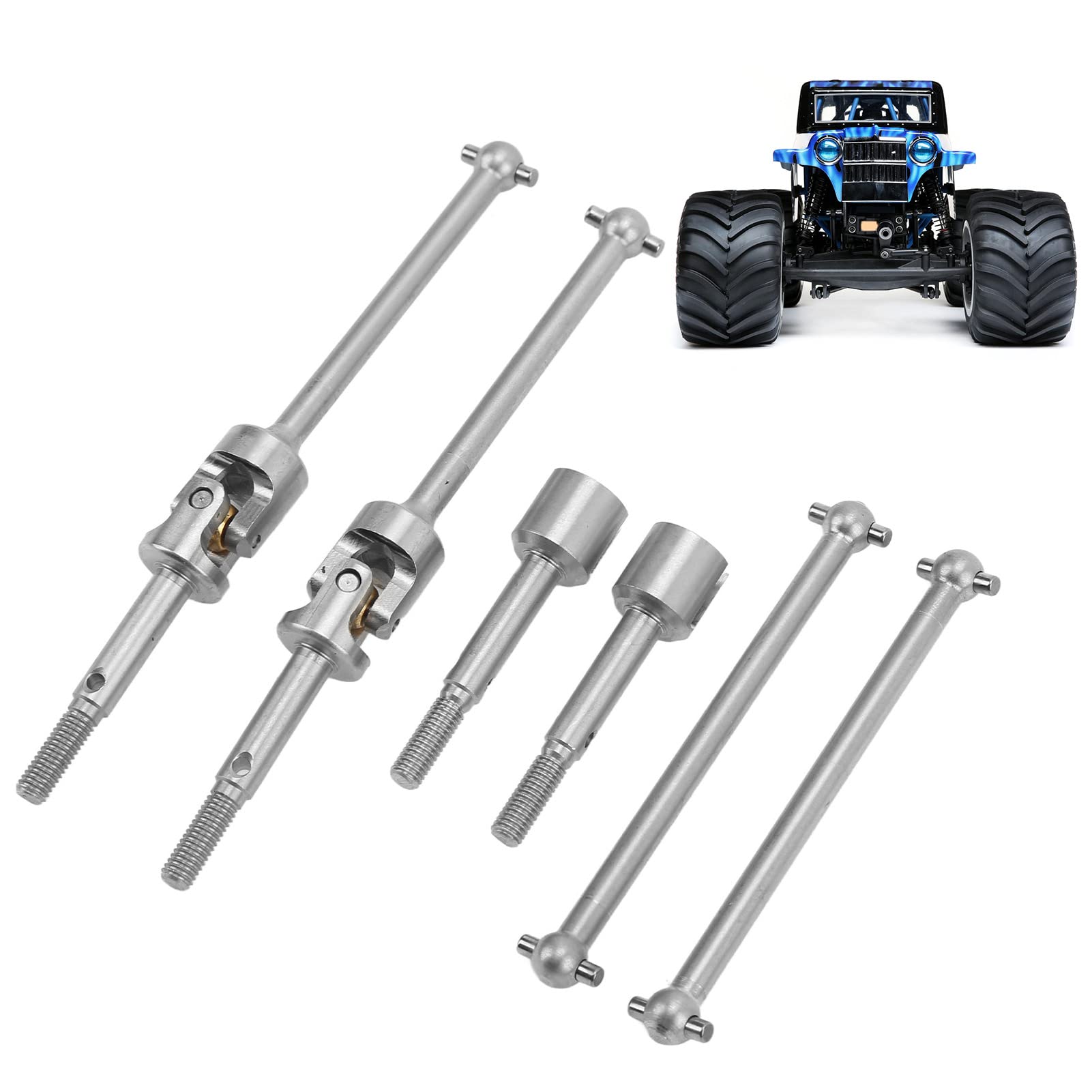 DYTWXG Albero di Trasmissione Anteriore per Camion RC 1/8, Kit Albero di Trasmissione Anteriore ad Alte Prestazioni antiruggine Funzionamento Semplice