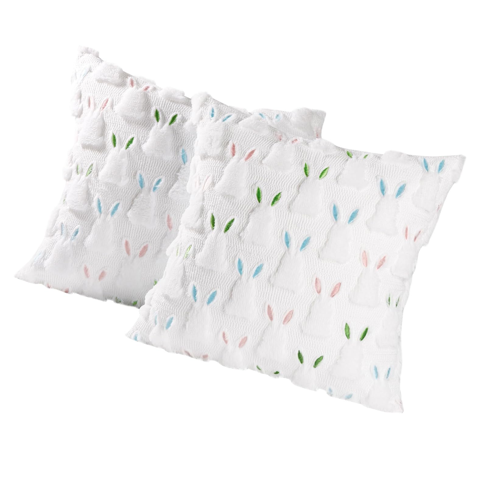 Sbshiouu 2pcs Easter Print Pillow Cover Cotton Holiday Themed Decorative Pillowcases Cotton Easter Pillowcase Set