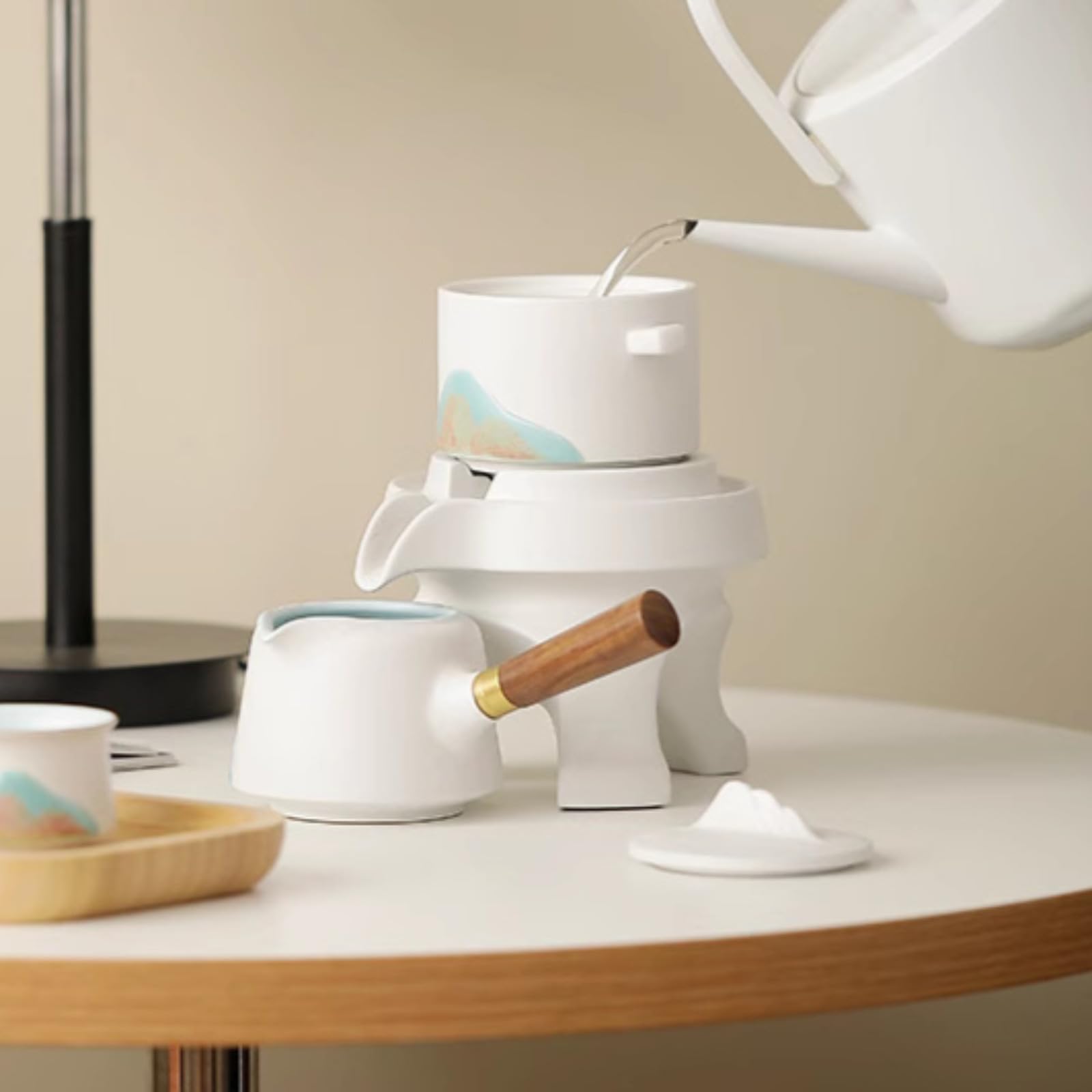 Infuseur à thé semi-automatique Kungfu, 210 ml, théière domestique en céramique