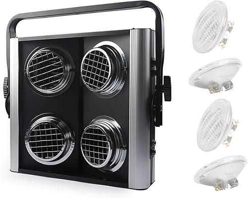 Miniatura 2 de Luces de audiencia, configuración de luz de escenario, luces de escenario, 4 ojos, 120 V x 650 W, proyector de escenario, iluminación de estudio,