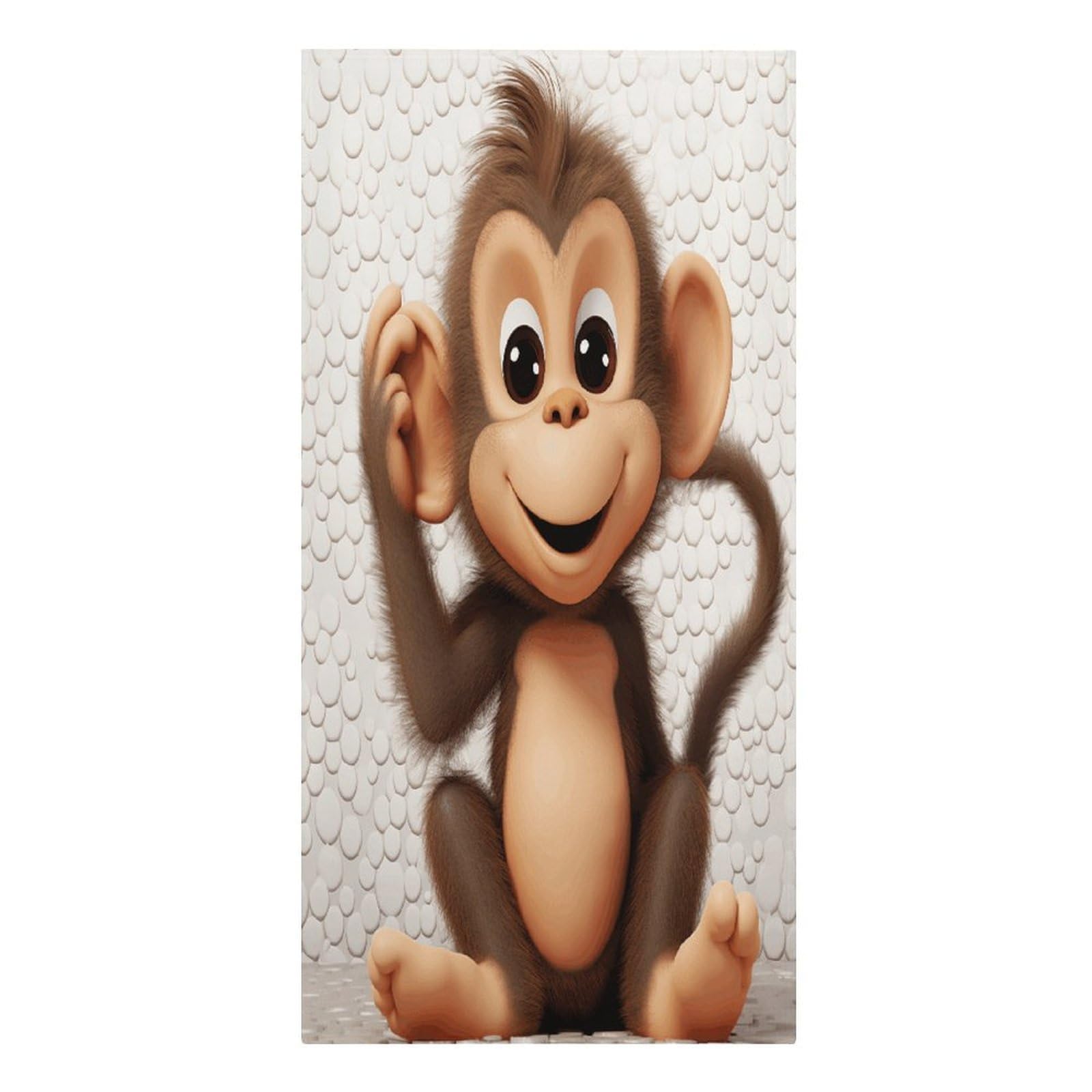 VstaDank Cute Monkey Beach Towel Microfiber Oversized Beach Blanket Super Absorbent Soft Pool Bath Towel Sand Free Quick Dry Travel Towels Gifts for Yoga Sports Adults 30" X 61"