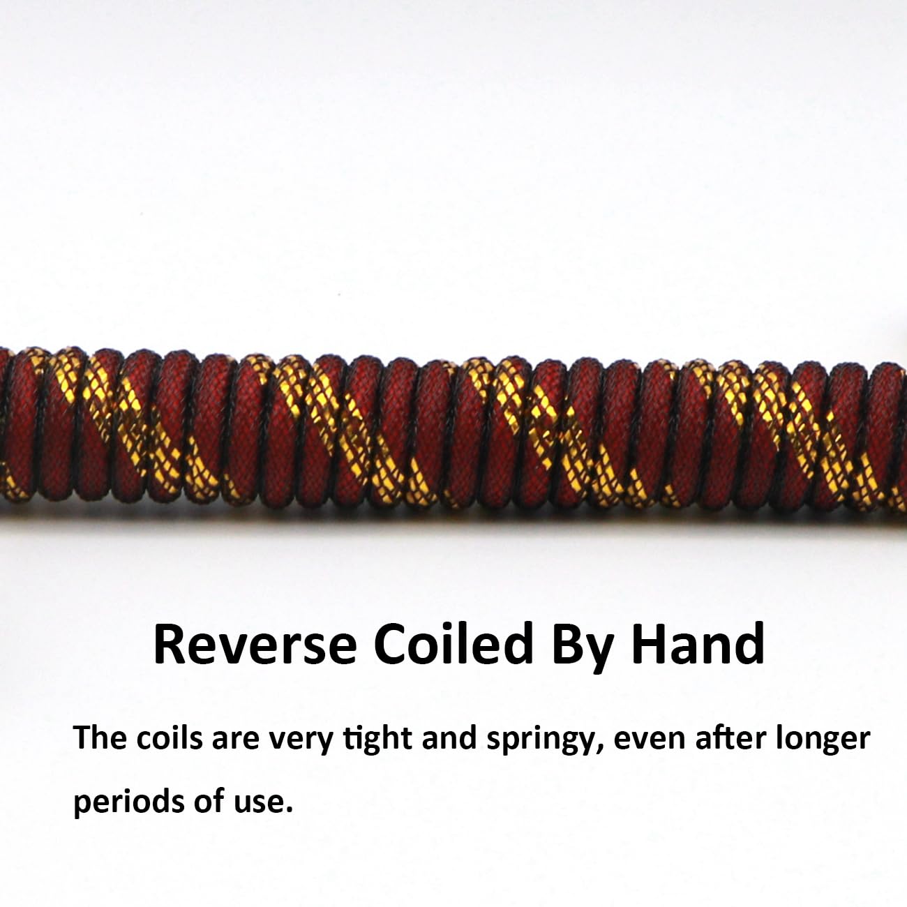 Reverse Coiled Type-C Cable for Gaming Keyboard, Double-Sleeved Mechanical Keyboard Cable with Gold Metal GX16 Aviator, 1.5M USB-C to USB-A (Gold Red)