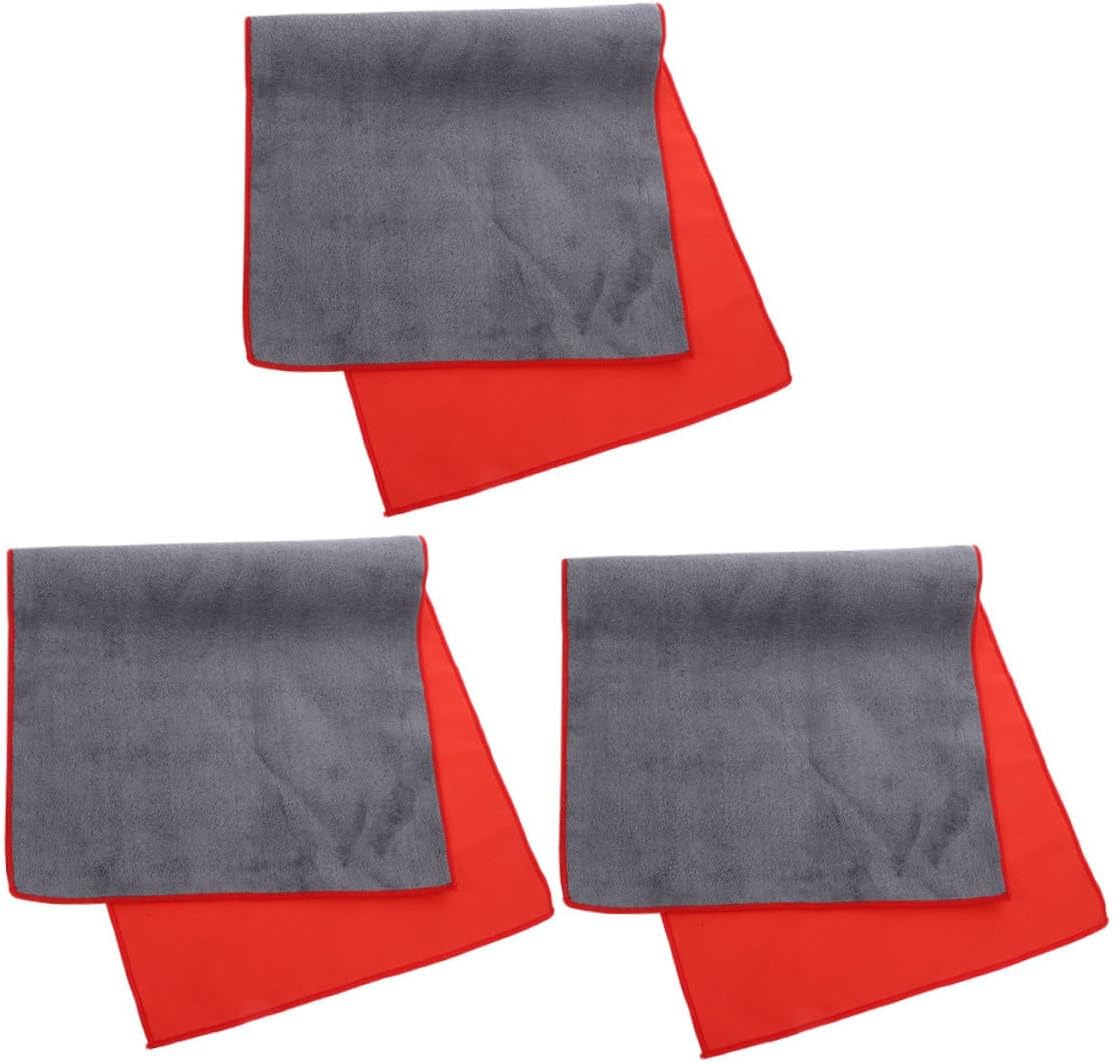 MAGICLULU 3pcs Car Drying Towels Absorbent Microfiber Cleaning Cloths Auto Wash Towels Reusable Suede for Vehicle Detailing and Exterior Care