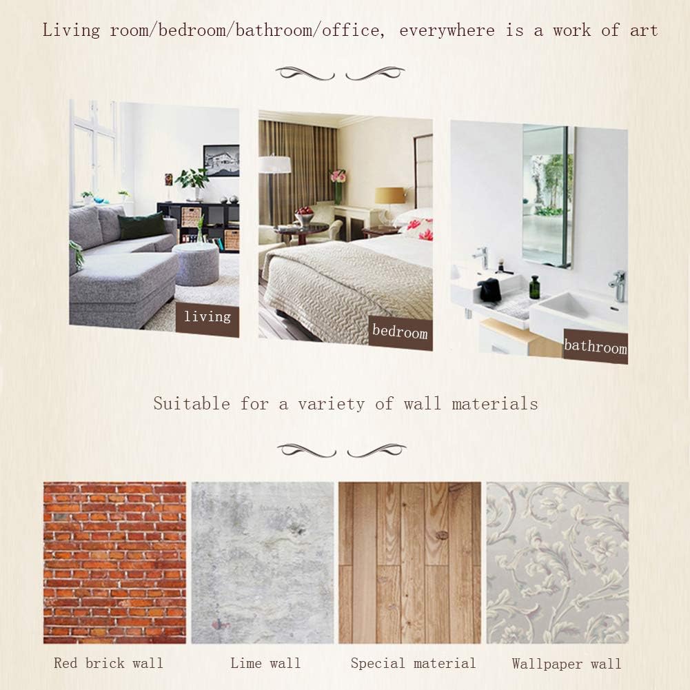 Electric Space Heater 1000W Wall Mount Art Mural Decoration Carbon Fiber Heater withEnergy Saving Hot Air Fast Heater for Living Room Bedroom Office 120 * 70CM C