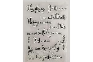 Linda Craft 1pc Clear Birthday Stamp Card Making Tools