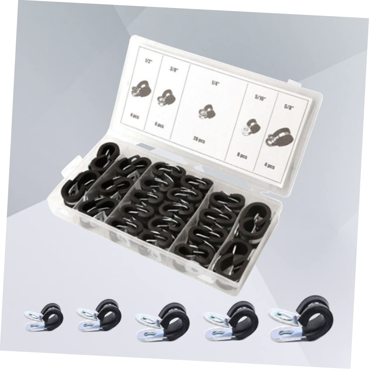 Angoily 42pièces Collier De Serrage Pour Tuyau Collier De Serrage Pour Tube Pneumatique Applications Plomberie Automobile