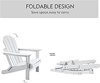 Vista 4 de Sillas Adirondack plegables, silla de patio, silla Adirondack de patio, resistente a la intemperie, HDPE para exteriores, para todo tipo de clima