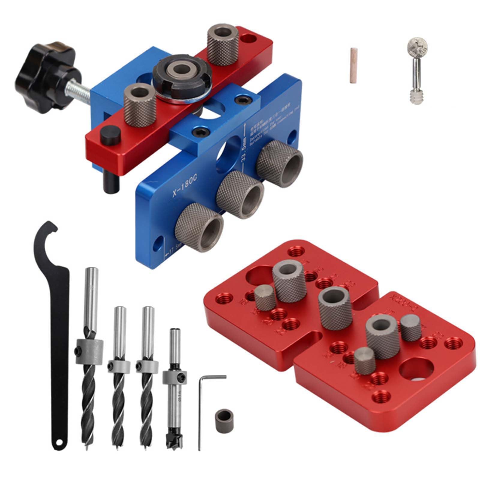 Tsophreniq Woodworking Drill Guide Kit Template Positioners Easy To Use Guide For Various Applications For Woodworkers Centering