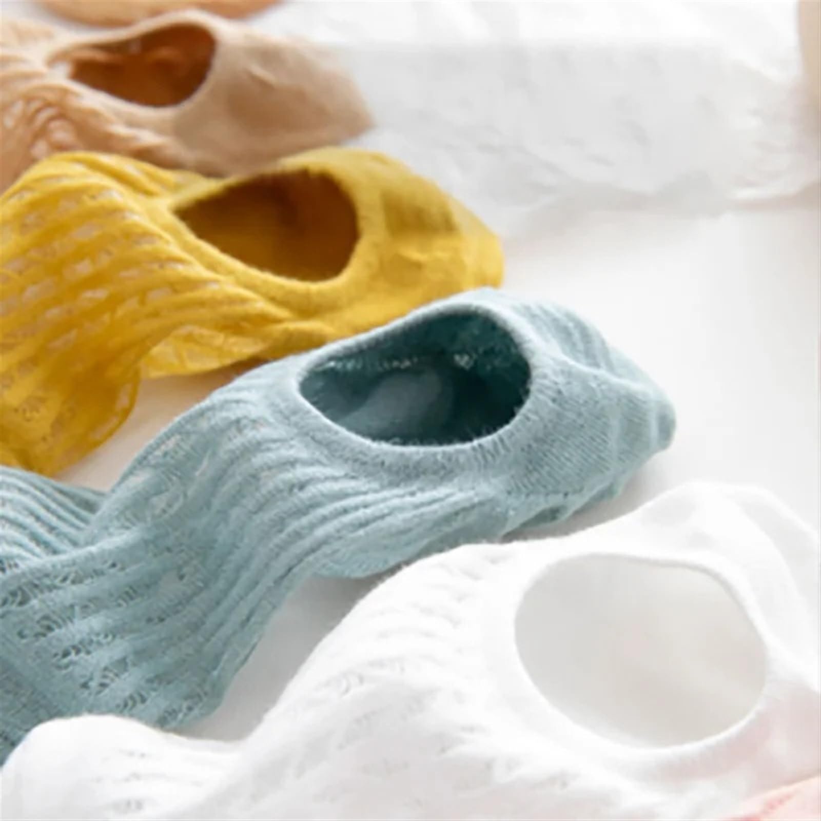 Calcetines Hombre Cortos 5 Pares de Calcetines náuticos Invisibles de Malla Fina for Mujer, Calcetines Tobilleros Antideslizantes de Silicona de Verano Calcetines Tobilleros Hombre(A6)