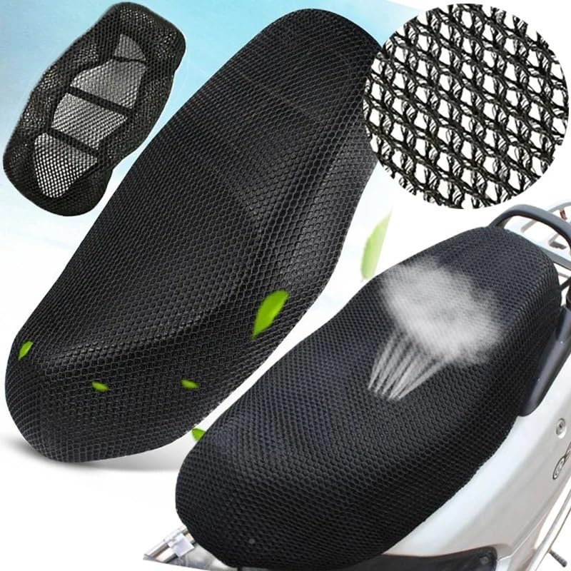 Funda de cojín para motocicleta con protector de malla que evita el calor en trayectos 3