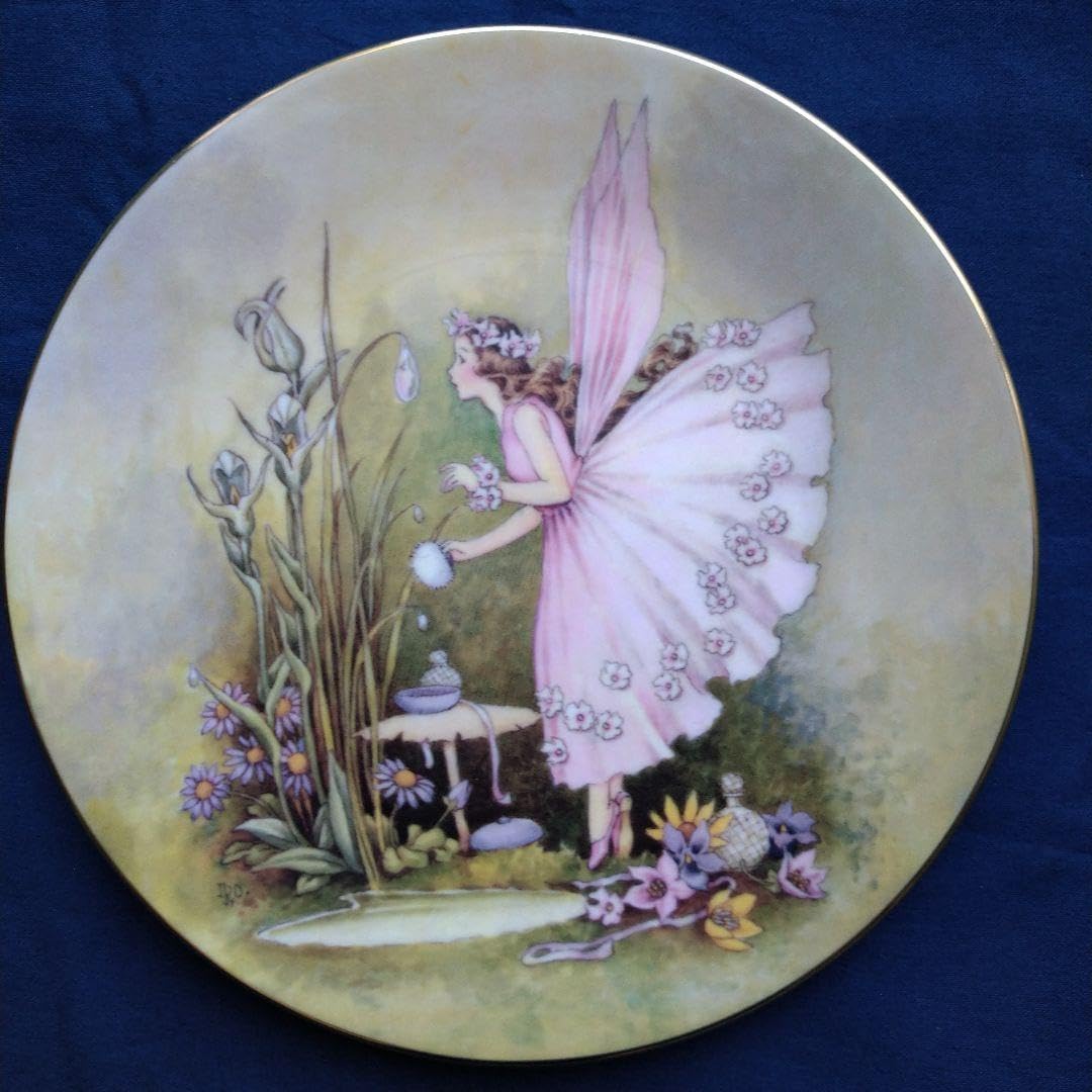 ロイヤルウースター＊フェアリーランドの限定プレート＊「雫に顔を映す