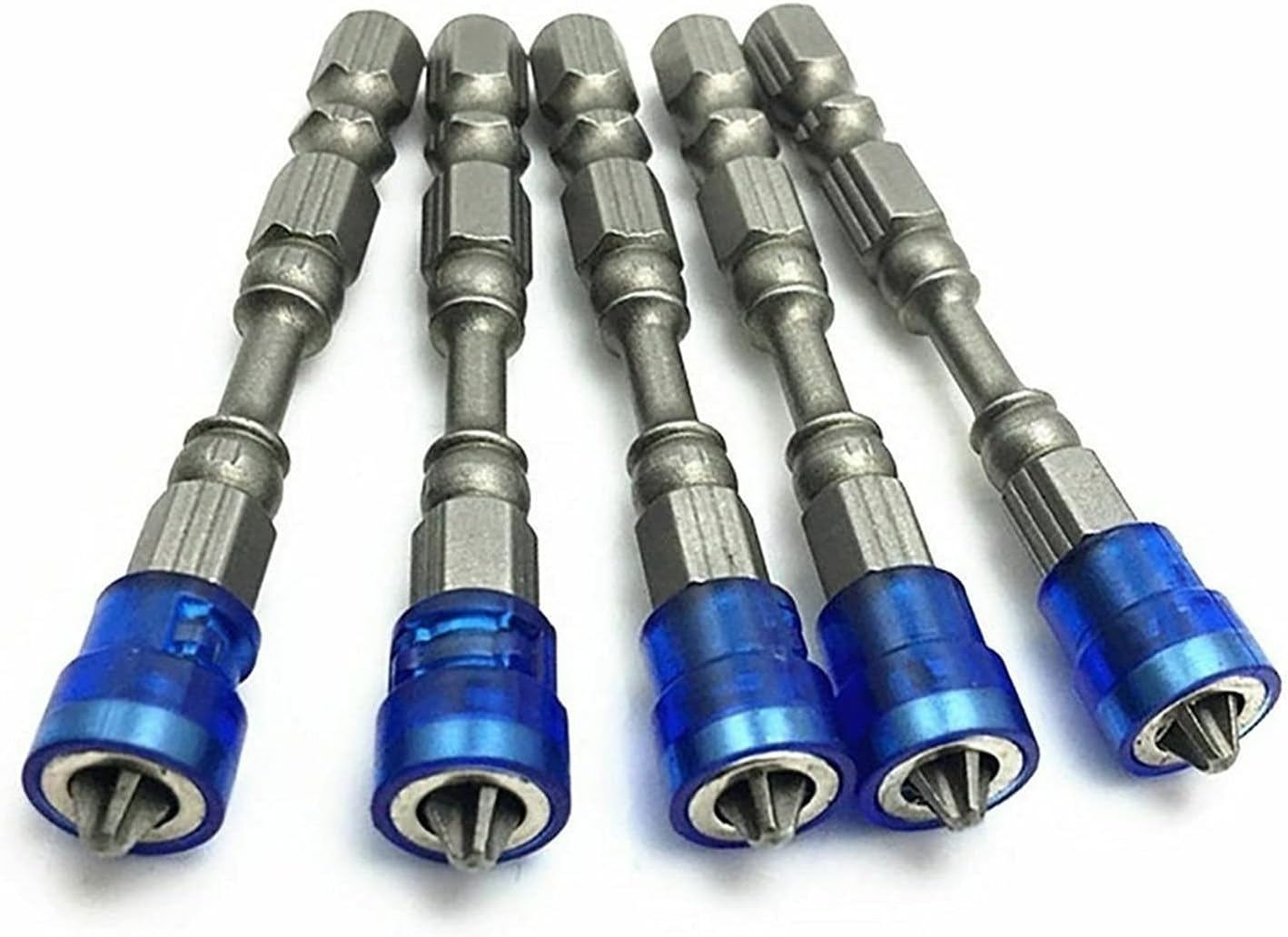 Color Magnetic Ring 65 Mm Magnetic Drill Screwdriver Bit S2 Steel Cross Head Set Screwdriver Set Hand Tool(5/10 Piece) (Color : Yellow 10 Sticks)