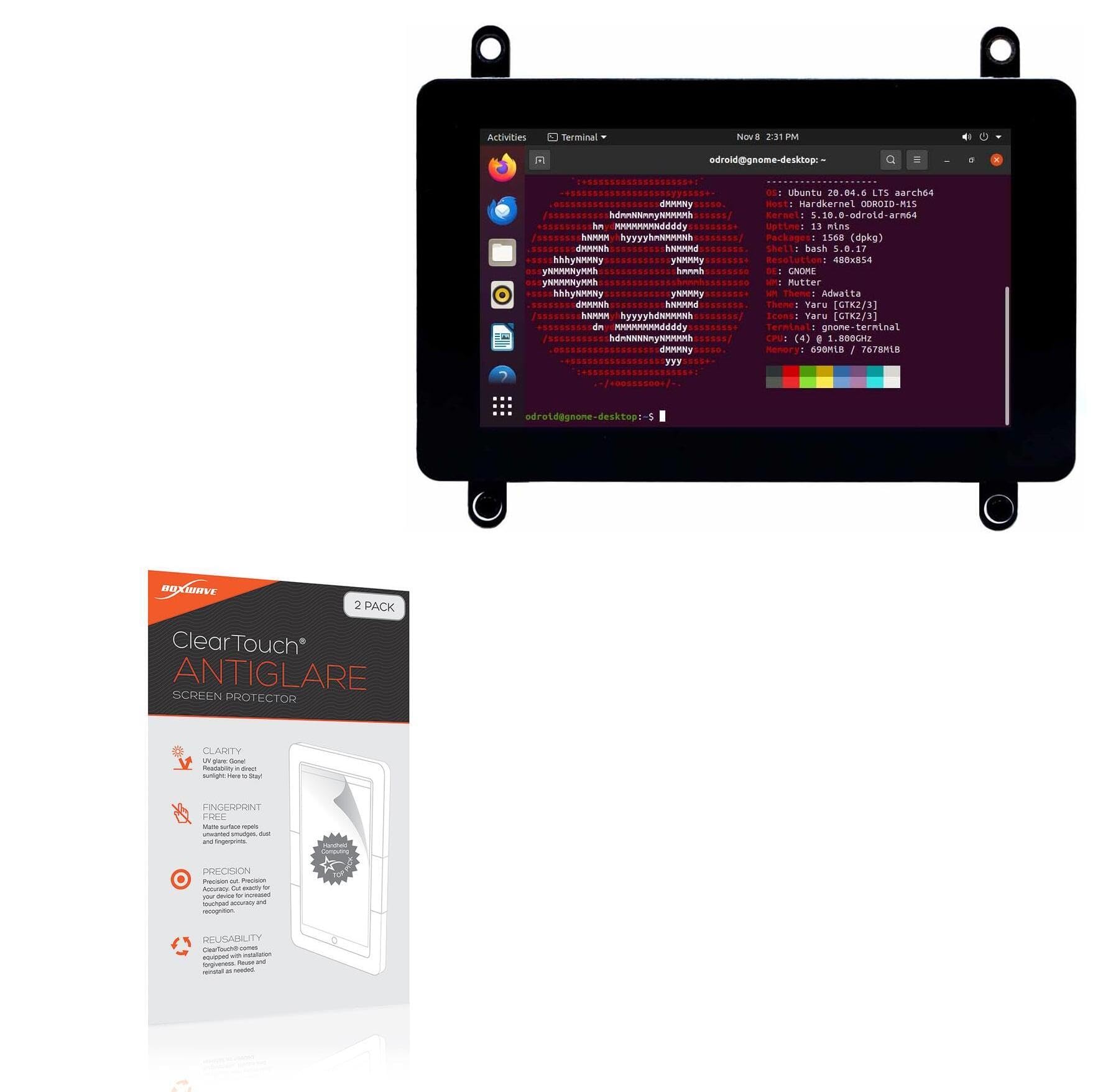 BoxWave Screen Protector Compatible with Odroid VU5S MIPI LCD (5 in) - ClearTouch Anti-Glare (2-Pack), Anti-Fingerprint Matte Film Skin