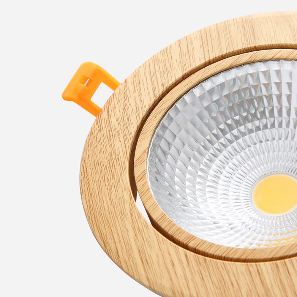 Focos empotrables de Techo LED de 12 W, Paquete de 6 y 10 Unidades, minifocos de Techo, focos COB de ángulo Ajustable con Forma de Globo Ocular, Corte de 115-135 mm.