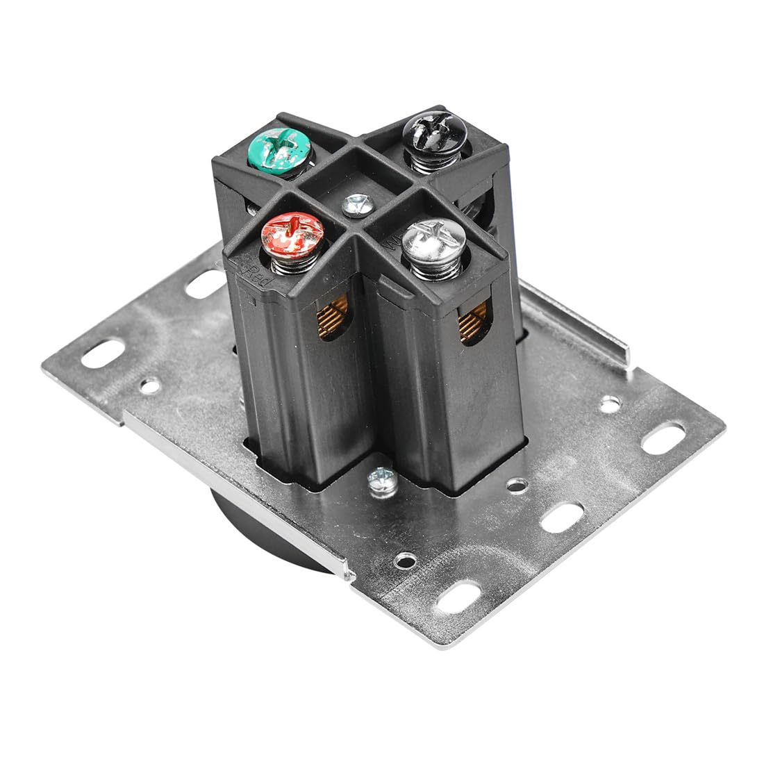 2pcs NEMA 15-60R,60 Amp 250V NEMA 15-60R Flush Mount Receptacle Black, Straight Blade, Industrial Grade, Black