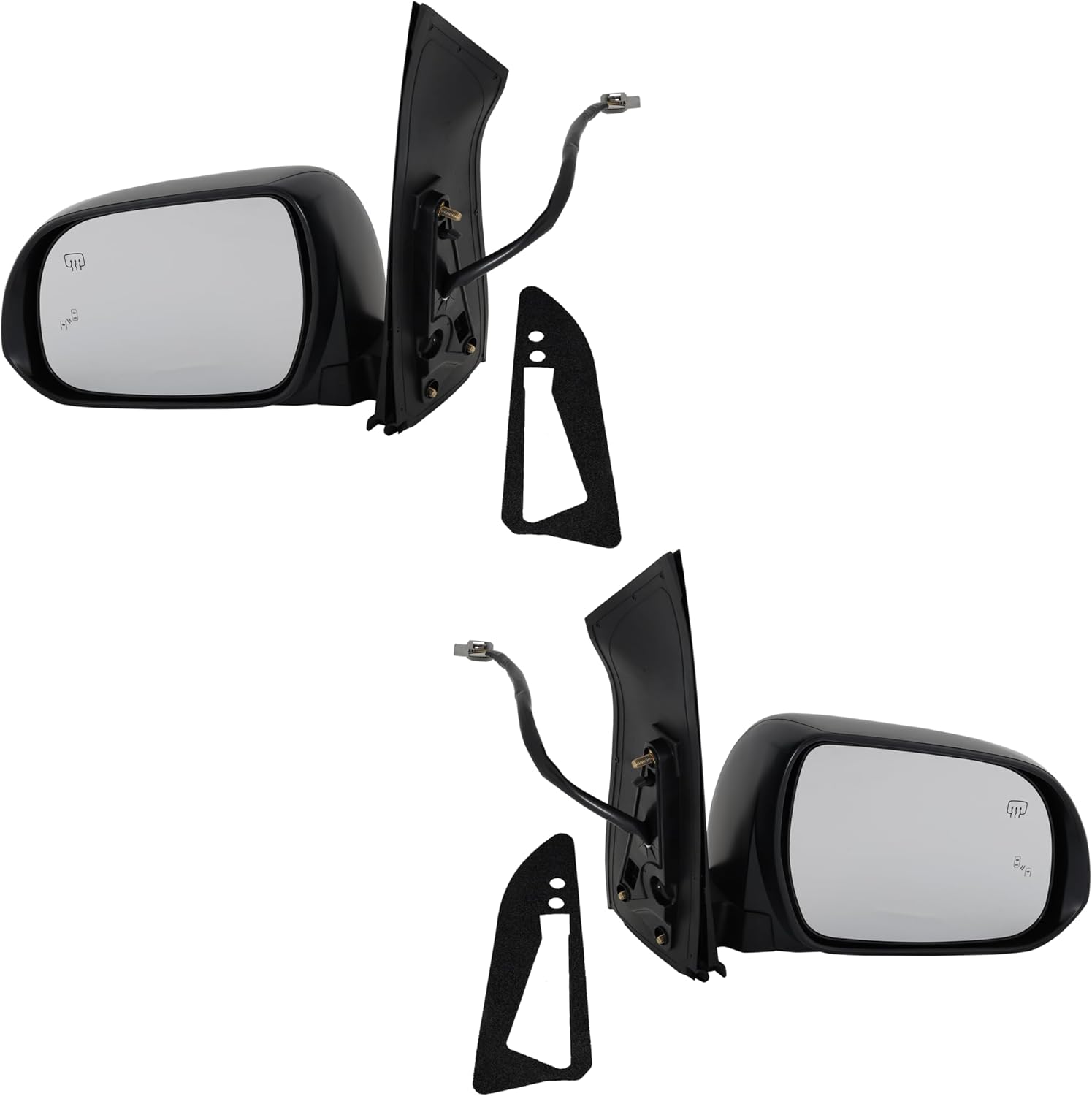 Garage-Pro Driver & Passenger Side Power Heated Mirrors for Toyota Sienna 2015-2017 With Signal Light, Blind Spot Monitor, Memory & Puddle Lamp Paintable