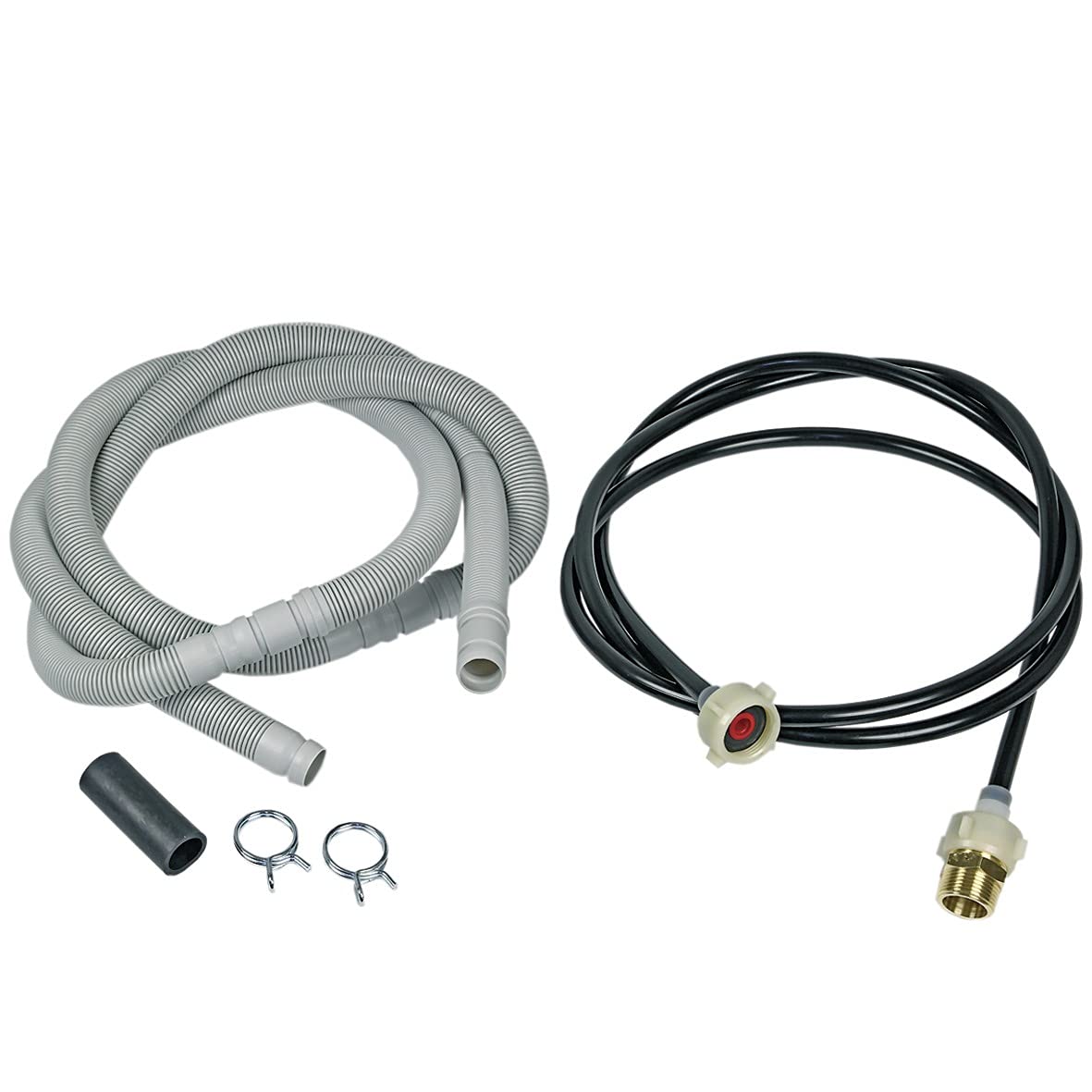 Bosch Siemens 350564 00350564 ORIGINAL Zulaufschlauchverlängerung + Ablaufschlauchverlängerung 2m Spülmaschine Geschirrspüler auch SGZ1010 SZ72010 SZ7GNX1 Balay Constructa Gaggenau