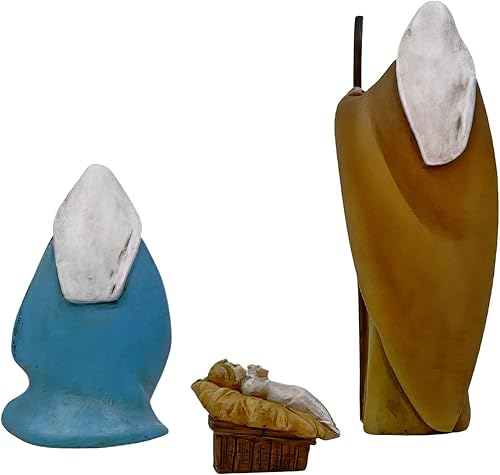 Miniatura 6 de Comfy Hour Belén de 3 piezas de la Santa Familia con Jesús bebé, juego de figuras de Navidad, decoración estable de poliresina, decoración religiosa