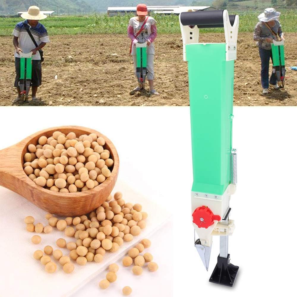 YUNRUS Manual Garden Home Seeder Hand Row Manual Steel Vegetable Seeds Handheld Corn Peanut Seeder Seed Fertilizer Spreader Plant Wheat,soybea