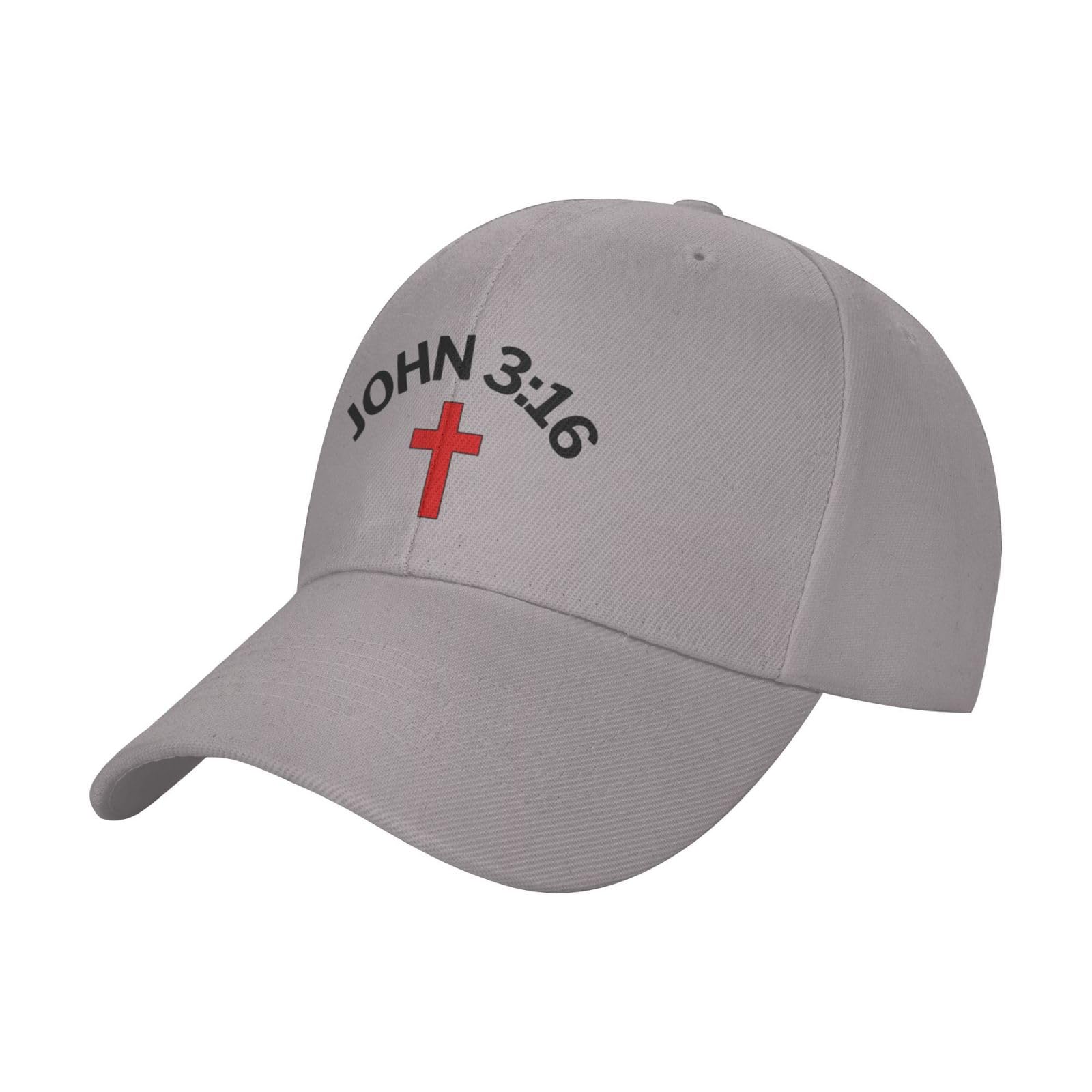 Melbrakin Unisex Gray Christian Hat John 3 16 For God So Loved The World Scripture Jesus 2024 Christ Cross Baseball Cap Dad Tracker Hat