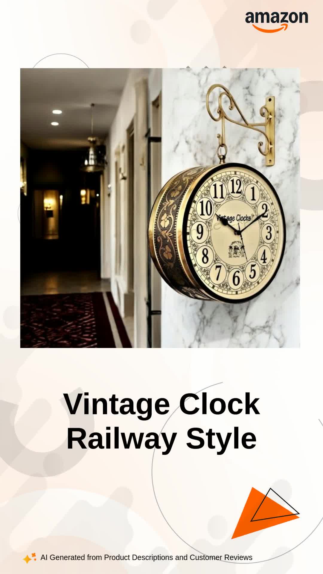 インテリア時計 CHAMPION vintage clock Buy Vintage Clock Iron Handcrafted Double Side Clock with English