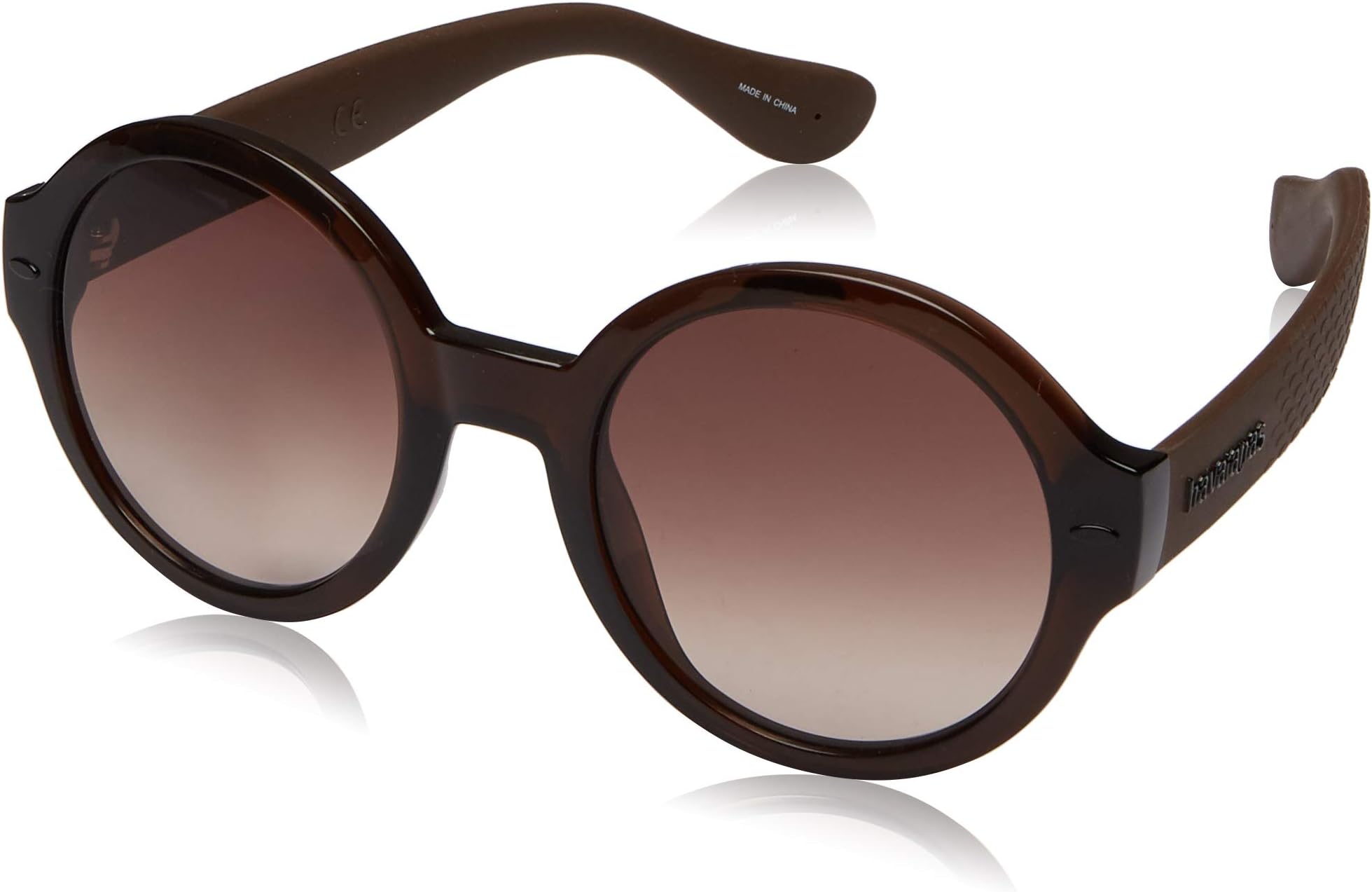 Women's Floripa Round Sunglasses, BROWN, 51 mm