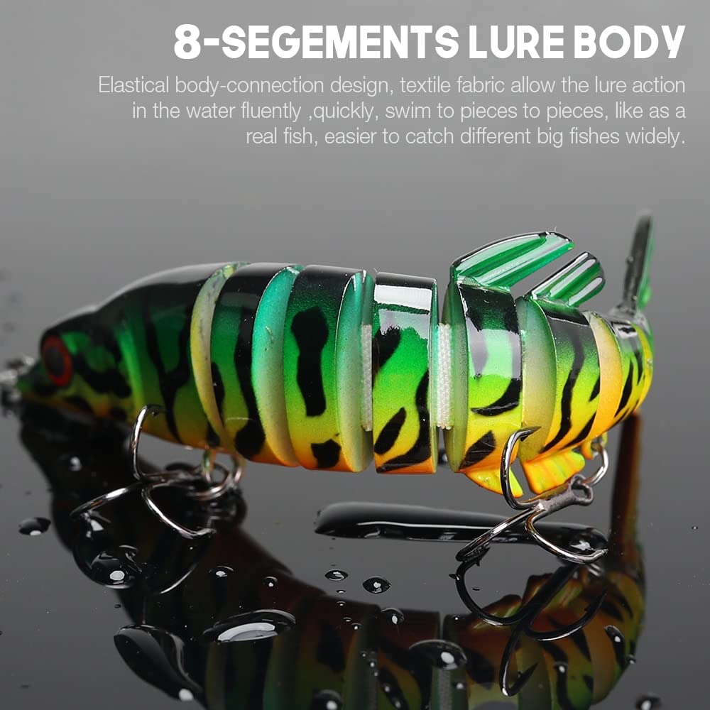 3/5pcs Boxed Bionic Sinking Wobbler for Fischerköder mit 18G 125 mm Gelenk Swimbait Crankbaits Fischerei Tackle (Color : Set D - 3pcs)