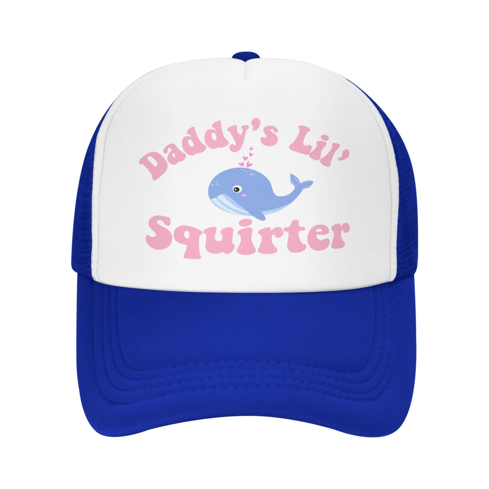 Anceky Daddy's Lil Squirter Funny Mesh Cap Trucker Hats Blue