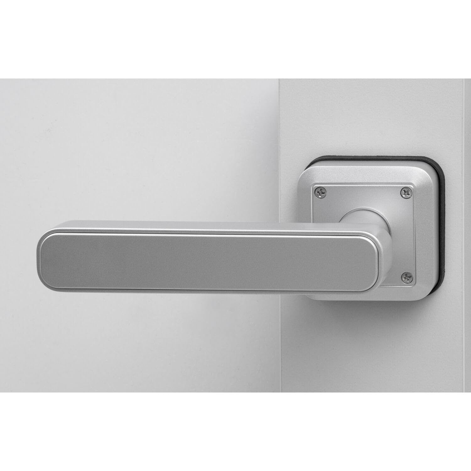 MARCHESI Maniglia per porte Office E con impronte digitali, codice numerico di controllo accesso, argento